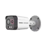 [Nexus:syscom] 1 - Cámara Bala IP Térmica y Óptica Biespectral / Análisis de Video (VCA) para Protección Perimetral / Clasifica Vehículo/Humano / Térmica 96 x 72 / Óptica 4 MP ColorVu / IP67 / Audio y Alarma Visual DS-2TD2608-1/QA imagen 1