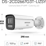 [Nexus:syscom] 2 - [Dual Light + ColorVu 3.0 + HikAI] Bala IP 6 Megapixel / Lente Mot. 2.8 a 12 mm / 60 mts IR + Luz Blanca / Exterior IP67 / WDR 130 dB / ACUSENSE 3.0 / Metal / NEMA 4X / ACUSEEK DS-2CD2667G3T-LIZSY imagen 2
