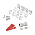 [Nexus:syscom] 1 - Kit de mástil para barreras GARD8 / Incluye 2 secciones tubulares de 4m / Incluye tiras reflejantes / Incluye unión central GARD8-ARM imagen 1