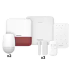 [Nexus:syscom] 1 - (AX PRO) KIT de Alarma AX PRO / Incluye: 1 Hub / 2 Sensores PIR / 3 Contactos Magnéticos mini / 1 Control Remoto / 1 Sirena Estrobo en color Rojo Inalámbrica Exterior /1 Teclado Inalámbrico / Wi-Fi / Compatible con Hik-Connect P2P DS-PWA48-FULL-K(R) imagen 1