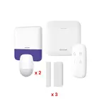 [Nexus:syscom] 1 - (AX PRO) KIT de Alarma AX PRO / Incluye: 1 Hub con batería de respaldo / 2 Sensores PIR / 3 Contactos Magnéticos mini / 1 Control Remoto / 1 Sirena Inalambrica Exterior  / WiFi / Compatible con Hik-Connect P2P DS-PWA48-KV2 imagen 1
