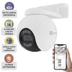 [Nexus:syscom] 1 - Cámara PT / Wi-Fi / Lente Dual / Panorámica 360° / Resolución 4K / Visión Nocturna ColorFULL  / IA Detección de Humanos y Vehiculos / Alarma con Sirena y Luz / IP65 CS-H80X imagen 1