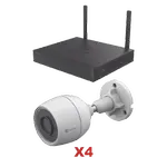 [Nexus:syscom] 1 - Kit de cámaras Wi-Fi / Incluye 1 NVR 4 canales / 4 Cámaras Bala 2 Megapixel / Para Uso en Exterior IP67 / Vision Nocturna a Color KIT/CSX5S/4W imagen 1