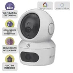 [Nexus:syscom] 1 - Cámara PT / Doble Lente (4 MP + 4MP) / 4 Megapíxel / Wi-Fi / IA Detección Humana / Visión Nocturna a Color / Audio Bidireccional / Doble Banda 2.4 / 5GHz / WiFi 6 / Uso en Interior / Vision Nocturna Inteligente (Color 27/4) CS-H7C imagen 1