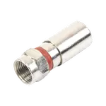 [Nexus:syscom] 1 - Conector F Macho de Compresión, Metálico para cable RG-6, Cuerpo de Bronce Niquelado. TT-CON-510-RG6 imagen 1