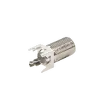 [Nexus:syscom] 1 - Conector F Hembra para PCB de Montaje Vertical, Níquel/ Estaño/ Polietileno. RFF-1450-03 imagen 1