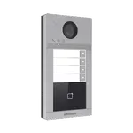 [Nexus:syscom] 1 - Videoportero IP 2 Megapixel / Llamada y Apertura Remota desde App Hik-Connect (Requiere monitor )/ PoE / Exterior IP65 + Antivandalico IK08 / 4 Departamento / Apertura con Tarjeta / Soporta 2 Puertas y hasta 6 Monitores DS-KV8413-WME1(C) imagen 1
