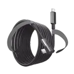 [Nexus:syscom] 1 - Cable USB-C a USB-C (Cable Link) | 5 metros (16 pies) |  Transferencia de Alta Velocidad | Carga Rápida | Un Extremo Angulado | Caja de Aluminio | Nylon Trenzado. 90629 imagen 1