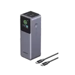 [Nexus:syscom] 1 - Power Bank de 25000mAh | 3 Salidas 200W Max. | USB-A + 2 USB-C | PD 3.0, QC3.0 | FCP | SCP | Pantalla Inteligente | Carcasa Ignifuga | Color Gris | Incluye Cable USB de 50cm | Carga tu Laptop de Manera Segura. 35525B imagen 1