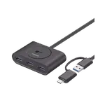 [Nexus:syscom] 1 - HUB USB-A y C 3.0 4 en 1 | Con Conector USB-C y USB-A | 4 Puertos USB-A 3.0 (5Gbps) | Cable de 25cm | Indicador Led | Ideal para Transferencia de Datos | Entrada Micro USB para alimentar equipos de mayor consumo. 40850 imagen 1