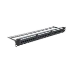 [Nexus:syscom] 1 - Panel de Parcheo de Impacto (110) UTP de 24 Puertos Cat6A, 19 Pulgadas (48.26 cm), con Barra para Organizar Cables y Espacio para Etiqueta LP-PP-605A imagen 1