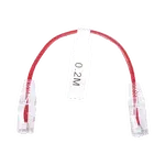 [Nexus:syscom] 1 - Cable de Parcheo Slim UTP Cat6 - 20 cm (7.87 Pulgadas) Rojo Diámetro Reducido (28 AWG) LP-UT6-020-RD28 imagen 1