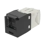 [Nexus:syscom] 1 - Conector Jack RJ45 Estilo TG con Ventana, Mini-Com, Categoría 6, de 8 Posiciones y 8 Cables, Color Negro CJH688TGBL imagen 1