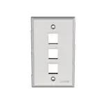 [Nexus:syscom] 2 - Placa de Pared Vertical, Salida Para 3 Puertos Keystone, Color Blanco NK3FNWH imagen 2