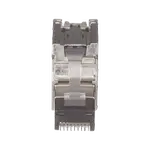 [Nexus:syscom] 3 - Plug RJ45 Blindado, Instalación Recta, Terminación en Campo Certificable, Compatible con Cat5e, Cat6 y Cat6A, Color Plata, Paquete de 10 Piezas FPS6X88MTG-X imagen 3