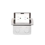 [Nexus:syscom] 1 - Mini Caja de Piso Rectangular en Acero Inoxidable con 2 Contactos Eléctricos (11000-21201) TH-MC-PC imagen 1
