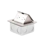[Nexus:syscom] 2 - Mini Caja de Piso Rectangular en Acero Inoxidable con 2 Contactos Eléctricos (11000-21201) TH-MC-PC imagen 2