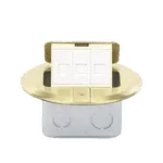 [Nexus:syscom] 2 - Mini Caja de Piso Redonda para Datos o Conectores Tipo Keystone, Color Bronce (3 Contactos) (11000-12102) TH-MCPD-B imagen 2