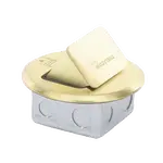 [Nexus:syscom] 3 - Mini Caja de Piso Redonda para Datos o Conectores Tipo Keystone, Color Bronce (3 Contactos) (11000-12102) TH-MCPD-B imagen 3