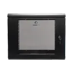 [Nexus:syscom] 1 - Gabinete de Pared de 9U con Puerta de Cristal Templado, 455 mm de Profundidad, Rack de 19'', Acero Reforzado Color Negro. SR1909LH3G imagen 1
