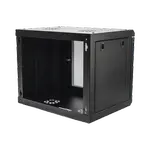 [Nexus:syscom] 3 - Gabinete de Pared de 9U con Puerta de Cristal Templado, 455 mm de Profundidad, Rack de 19'', Acero Reforzado Color Negro. SR1909LH3G imagen 3