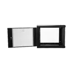 [Nexus:syscom] 4 - Gabinete de Pared de 9U con Puerta de Cristal Templado, 455 mm de Profundidad, Rack de 19'', Acero Reforzado Color Negro. SR1909LH3G imagen 4