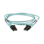 [Nexus:syscom] 1 - Jumper de Fibra Optica Multimodo 50/125 OM3, LC-LC Duplex, OFNR (Riser), Color Aqua, 0.50 Metros (1.64 Pies) FX2ERLNLNSNM0.5 imagen 1