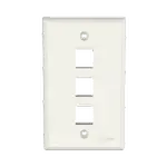[Nexus:syscom] 1 - Placa de Pared Vertical, Salida Para 3 Puertos Keystone, Color Blanco Mate NK3FNIW imagen 1