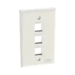 [Nexus:syscom] 4 - Placa de Pared Vertical, Salida Para 3 Puertos Keystone, Color Blanco Mate NK3FNIW imagen 4