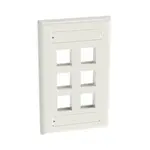 [Nexus:syscom] 4 - Placa de Pared Vertical, Salida Para 6 Puertos Keystone, Con Espacios Para Etiquetas, Color Blanco Mate NK6FIWY imagen 4