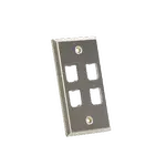 [Nexus:syscom] 2 - Placa de Pared Vertical, de Acero Inoxidable, Salida Para 4 Puertos Mini-Com CFP4SY imagen 2