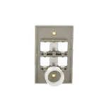 [Nexus:syscom] 3 - Placa de Pared Vertical, de Acero Inoxidable, Salida Para 4 Puertos Mini-Com CFP4SY imagen 3