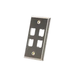 [Nexus:syscom] 4 - Placa de Pared Vertical, de Acero Inoxidable, Salida Para 4 Puertos Mini-Com CFP4SY imagen 4