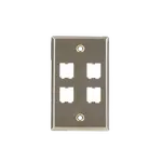 [Nexus:syscom] 5 - Placa de Pared Vertical, de Acero Inoxidable, Salida Para 4 Puertos Mini-Com CFP4SY imagen 5
