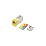 [Nexus:syscom] 1 - Jack Z-Max Cat6A, Blindado, Montaje Híbrido en Placa de Pared (Plano y Angulado), Color Amarillo Z6A-S05 imagen 1
