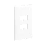 [Nexus:syscom] 1 - Placa de Pared Vertical Clásica, Salida Para 4 Puertos Mini-Com, Con Espacios Para Etiquetas, Color Blanco CFPL4WHY imagen 1