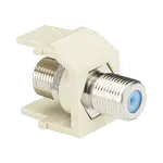 [Nexus:syscom] 1 - Módulo Acoplador Coaxial Tipo F, Keystone, de 75 Ohms, 3.0 GHz, Color Blanco Mate NKFIW imagen 1
