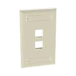 [Nexus:syscom] 4 - Placa de Pared Vertical, Salida Para 2 Puertos Keystone, Con Espacios Para Etiquetas, Color Marfil NK2FEIY imagen 4