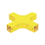[Nexus:syscom] 1 - Accesorio de 4 Vías Horizontal, Con Ángulos a 90º, Para Canaletas FiberRunner™ 2X2, Color Amarillo FFWC2X2LYL imagen 1