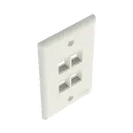 [Nexus:syscom] 4 - Placa de Pared Vertical, Salida Para 4 Puertos Keystone, Color Blanco Mate NK4FNIW imagen 4