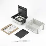 [Nexus:syscom] 4 - Caja de Suelo Simon Serie S / Para Voz, Datos o Contactos Eléctricos / Capacidad para 2 Módulos / Con Registro Integrado para Fijación en Concreto / Profundidad Ajustable de 70 a 100 mm (2.76 a 3.94 pulgadas) / Alta Resistencia Mecánica y Térmica SM-CPAV-2 imagen 4