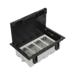 [Nexus:syscom] 1 - Caja Para Instalación en Piso Falso para Voz, Datos o Contactos Eléctricos / Capacidad para 4 Módulos / Espacio Embellecedor en la Tapa / Profundidad Ajustable de 90 a 120 mm (3.54 a 4.72 pulgadas) / Los Módulos se Adquieren Aparte / (SF410/14CY) SM-CPF-4 imagen 1