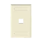 [Nexus:syscom] 1 - Placa de Pared Vertical, Salida Para 1 Puerto Keystone, Con Espacios Para Etiquetas, Color Marfil NK1FEIY imagen 1