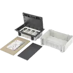 [Nexus:syscom] 1 - Caja Para Instalación en Pavimento para Voz, Datos o Contactos Eléctricos / Capacidad para 4 Módulos / Espacio Embellecedor en la Tapa / Profundidad Ajustable de 70 a 100 mm (2.76 a 3.94 pulgadas) / Los Módulos se Adquieren Aparte / Incluye Registro SM-CPAV-4 imagen 1