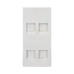 [Nexus:syscom] 1 - Placa Plana de Voz y Datos con Guardapolvo para 4 RJ45 / Color Blanco / 4 Puertos para Jacks Keystone / Compatible con Cajas de Pavimento SM-CPAV-2 y SM-CPAV-4 / Modelo S76C/9 SM-FP-4-KEY imagen 1