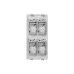 [Nexus:syscom] 2 - Placa Plana de Voz y Datos con Guardapolvo para 4 RJ45 / Color Blanco / 4 Puertos para Jacks Keystone / Compatible con Cajas de Pavimento SM-CPAV-2 y SM-CPAV-4 / Modelo S76C/9 SM-FP-4-KEY imagen 2