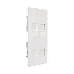 [Nexus:syscom] 4 - Placa Plana de Voz y Datos con Guardapolvo para 4 RJ45 / Color Blanco / 4 Puertos para Jacks Keystone / Compatible con Cajas de Pavimento SM-CPAV-2 y SM-CPAV-4 / Modelo S76C/9 SM-FP-4-KEY imagen 4
