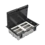[Nexus:syscom] 1 - Caja Para Instalación en Piso Falso para Voz, Datos o Contactos Eléctricos / Capacidad para 6 Módulos / Espacio Embellecedor en la Tapa / Profundidad Ajustable de 90 a 120 mm (3.54 a 4.72 pulgadas) / Los Módulos se Adquieren Aparte / (SF610/14CY) SM-CPF-6 imagen 1