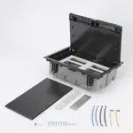 [Nexus:syscom] 4 - Caja Para Instalación en Piso Falso para Voz, Datos o Contactos Eléctricos / Capacidad para 6 Módulos / Espacio Embellecedor en la Tapa / Profundidad Ajustable de 90 a 120 mm (3.54 a 4.72 pulgadas) / Los Módulos se Adquieren Aparte / (SF610/14CY) SM-CPF-6 imagen 4