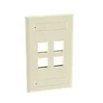 [Nexus:syscom] 2 - Placa de Pared Vertical, Salida Para 4 Puertos Keystone, Con Espacios Para Etiquetas, Color Marfil NK4FEIY imagen 2